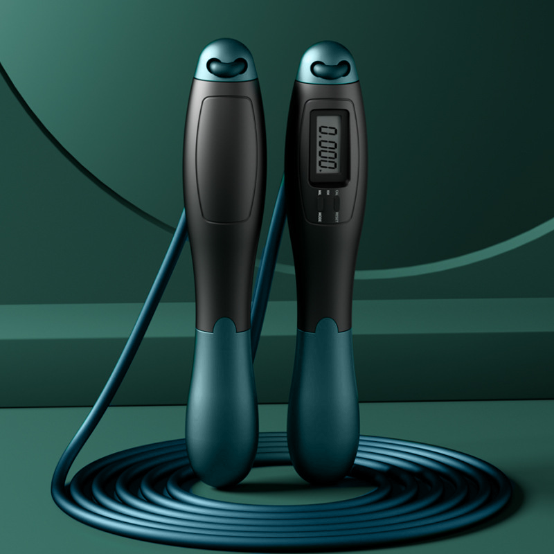 corde-a-sauter-avec-compteur-vert-noir