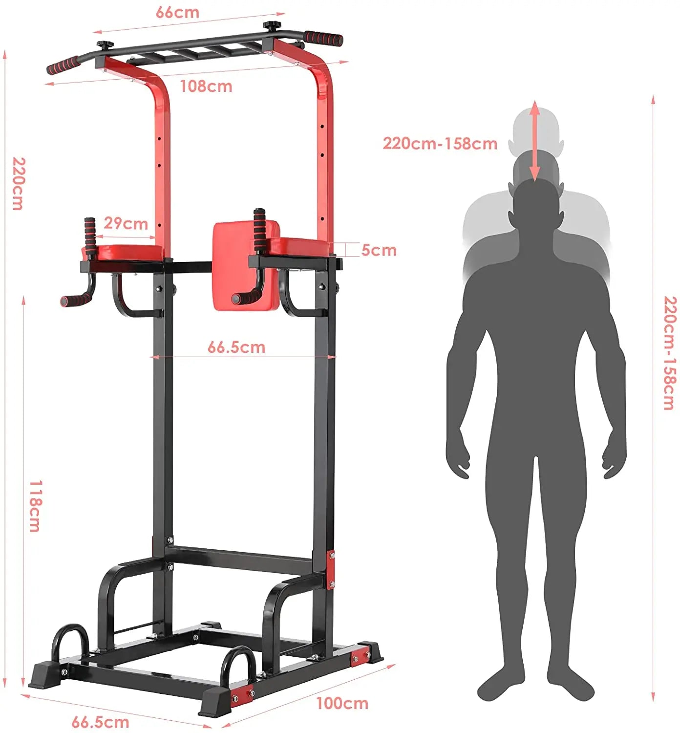 Chaise romaine Ultra fonctionnelle – station de musculation pour tractions, dips et plus