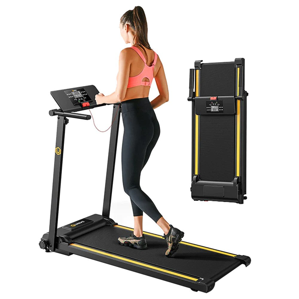 Tapis de course pliable UREVO avec écran LCD et moteur silencieux