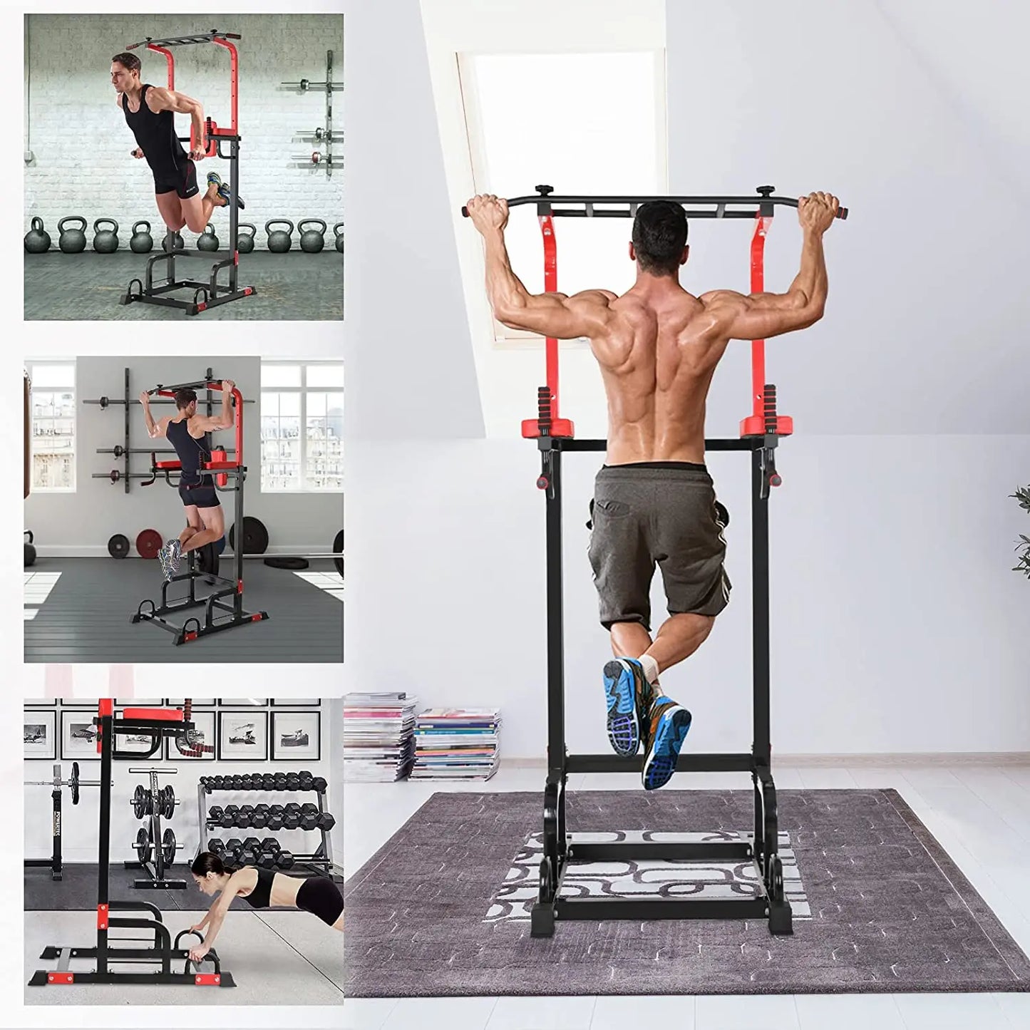 Chaise romaine Ultra fonctionnelle – station de musculation pour tractions, dips et plus