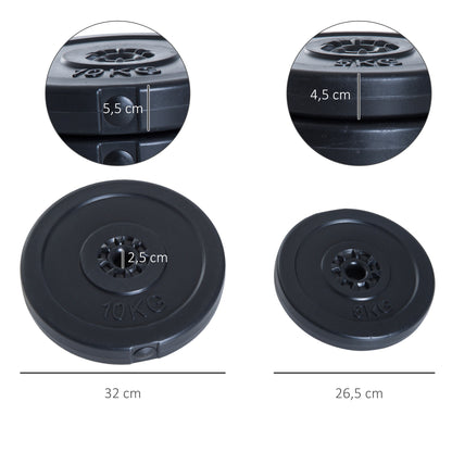 Disques de poids - kit de 4 disques d'haltère - 30 Kg