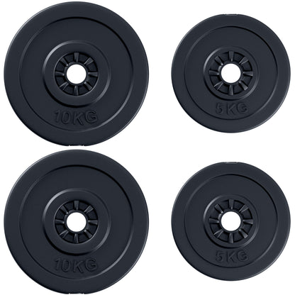 Disques de poids - kit de 4 disques d'haltère - 30 Kg