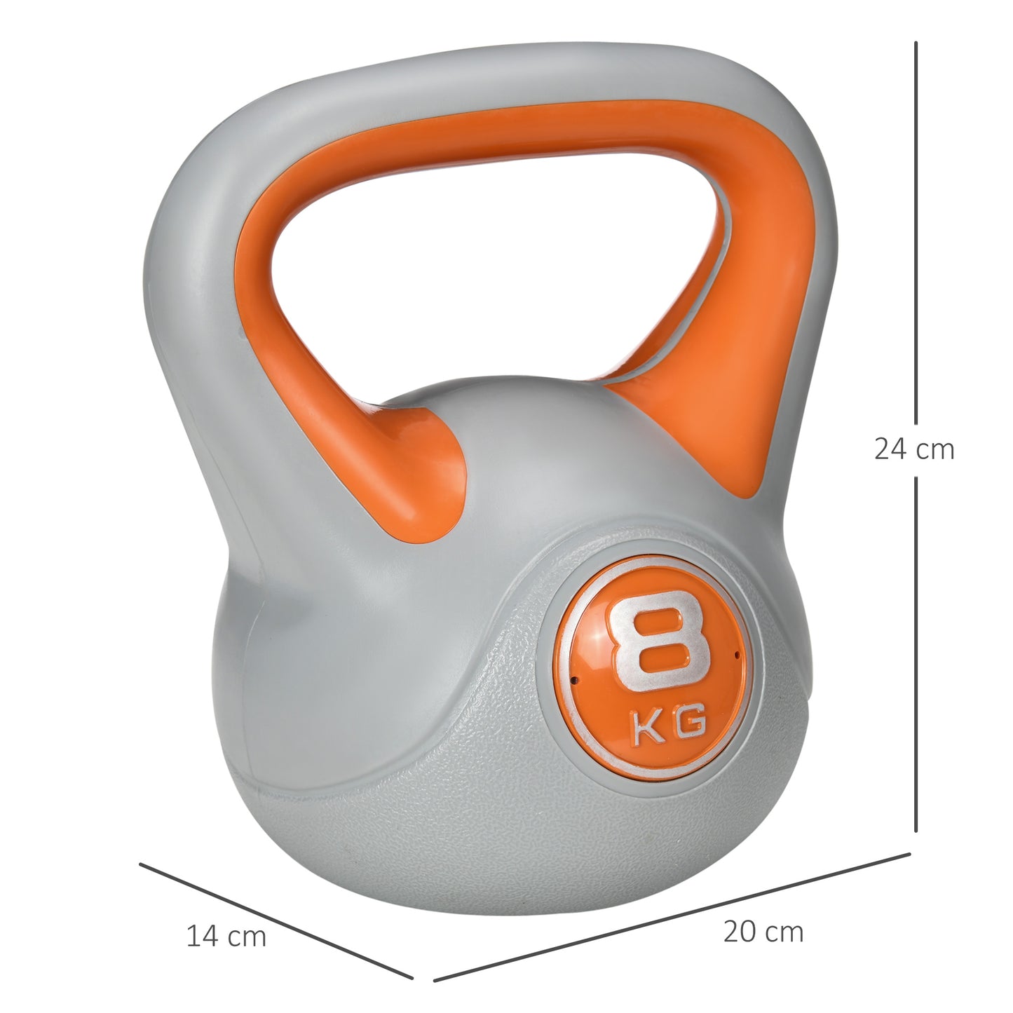 Kettlebell 8kg - Revêtu en Polyuréthane (PU)