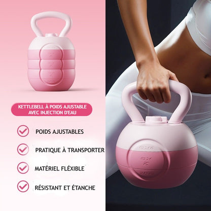Kettlebell à poids ajustable avec injection d'eau