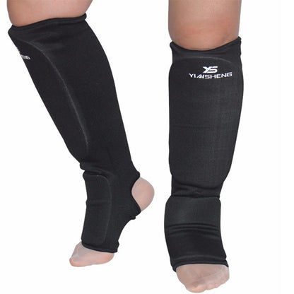 Protège-tibia en coton pour arts martiaux, idéal pour boxe, karaté et Muay Thai