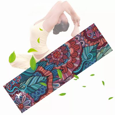 Serviette Yoga - YogaPrintMat™ - Fleurs Bohèmes - Fitness Cavern