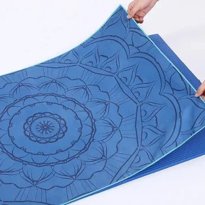 Serviette Yoga - YogaPrintMat™ - Mandala Bleu - Fitness Cavern