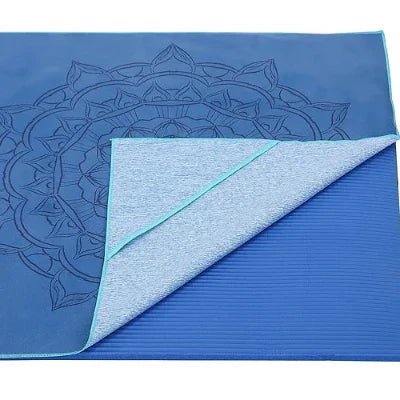 Serviette Yoga - YogaPrintMat™ - Mandala Bleu - Fitness Cavern
