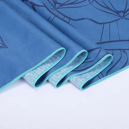 Serviette Yoga - YogaPrintMat™ - Mandala Bleu - Fitness Cavern