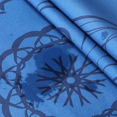 Serviette Yoga - YogaPrintMat™ - Mandala Bleu - Fitness Cavern